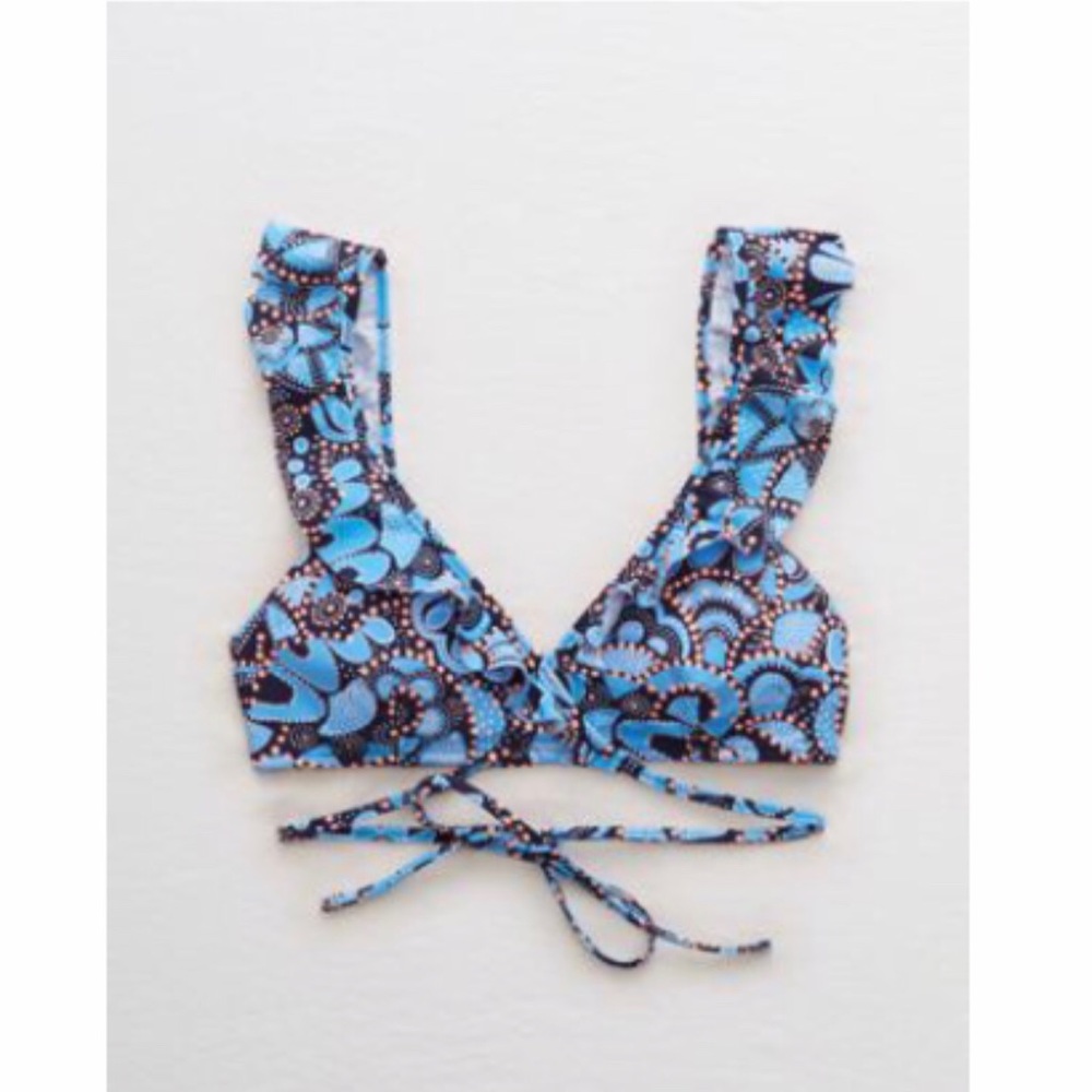 wraparound ruffle scoop bikini top